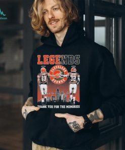 Design Browns Legends Frank Ryan Jim Brown Thank You For The Memories Shirt