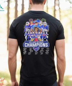 Design Buffalo bill afc east division champion team player signature 2024 shirt