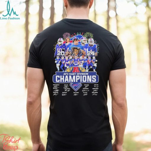Design Buffalo bill afc east division champion team player signature 2024 shirt
