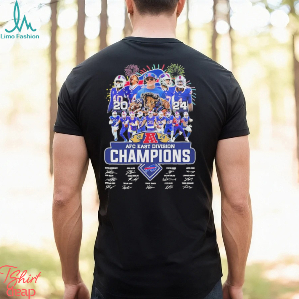 Design Buffalo bill afc east division champion team player signature 2024 shirt Design Buffalo bill afc east division champion team player signature 2024 shirt