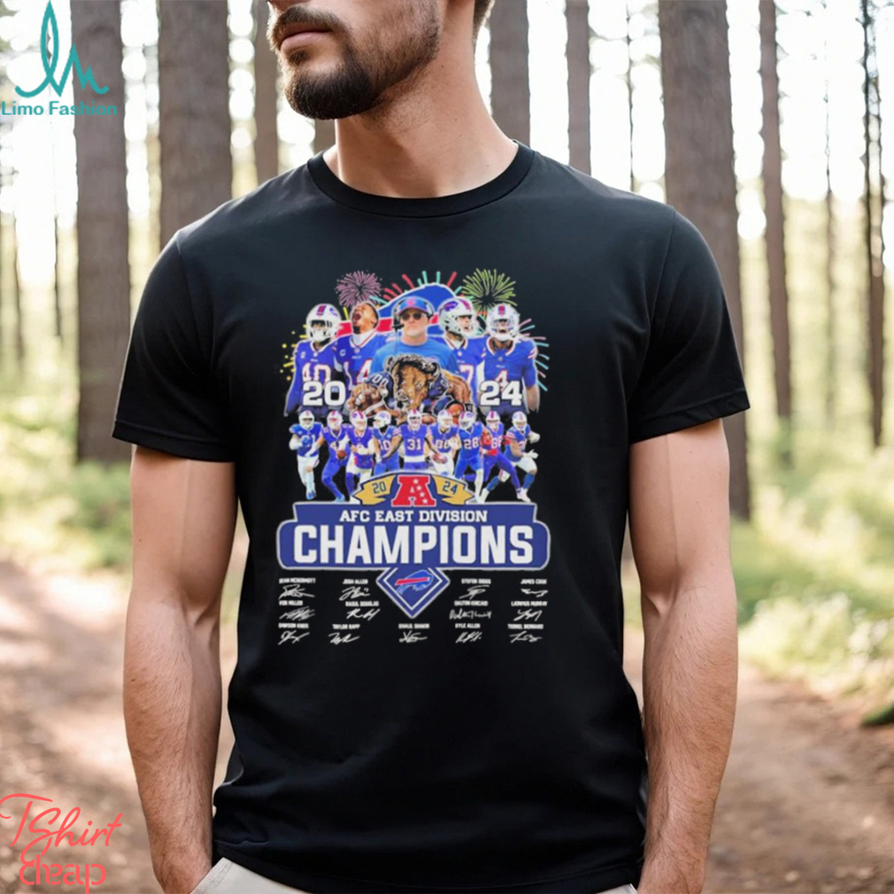 Design Buffalo bill afc east division champion team player signature 2024 shirt Design Buffalo bill afc east division champion team player signature 2024 shirt