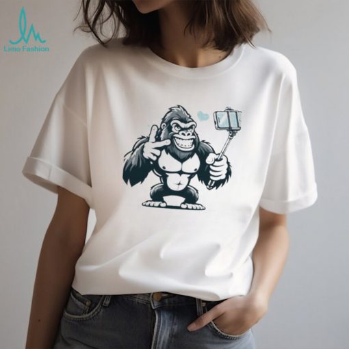 Design Copy Of Playful Gorilla Selfie Art Shirt
