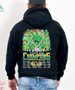 Design Fiesta Bowl Champions Oregon Ducks Team Name Player Signatures Shirt