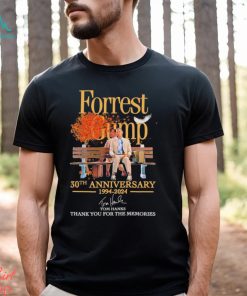 Design Forrest Gump 30th Anniversary 1994 2024 Tom Hanks Thank You For The Memories Signature Shirt
