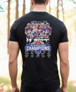 Design Houston Texans 2024 afc south division champions team player name signature shirt