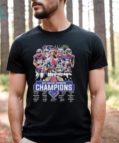 Design Houston Texans 2024 afc south division champions team player name signature shirt