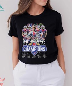 Design Houston Texans 2024 afc south division champions team player name signature shirt