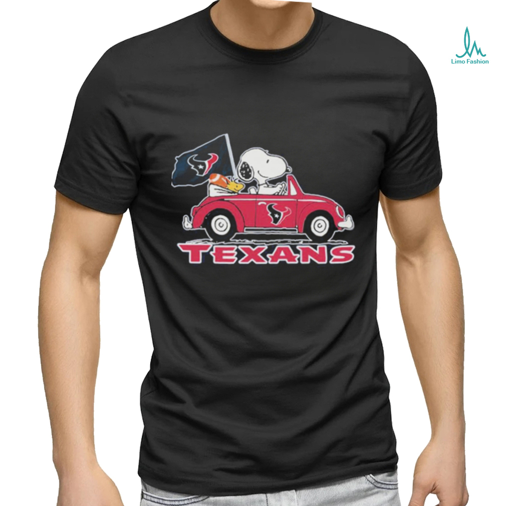 Design Houston texans Snoopy driving car shirt Design Houston texans Snoopy driving car shirt