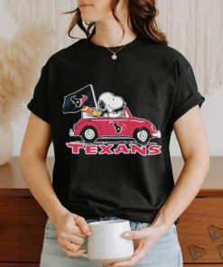 Design Houston texans Snoopy driving car shirt