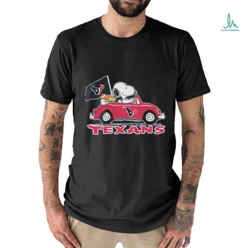 Design Houston texans Snoopy driving car shirt