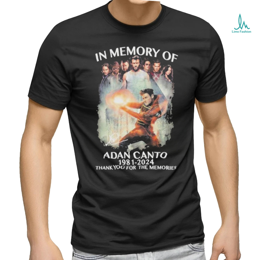 Design In memory of adan canto 1981 2024 thank you for the memories shirt Design In memory of adan canto 1981 2024 thank you for the memories shirt