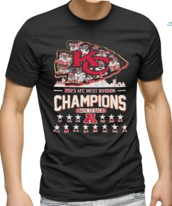 Design Kansas city Chiefs 2023 AFC west Division champions back to back shirt