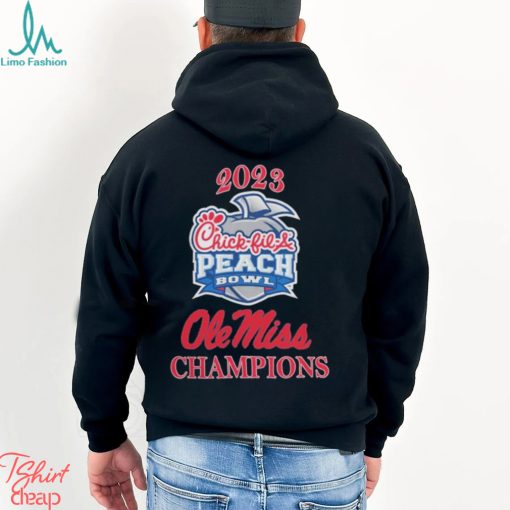 Design Ole Miss Rebels Champions 2023 Chick Fil A Peach Bowl Shirt