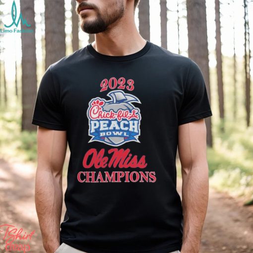 Design Ole Miss Rebels Champions 2023 Chick Fil A Peach Bowl Shirt
