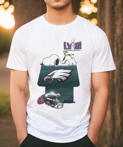 Design Super Bowl 2024 Snoopy And Woodstock Resting Together Philadelphia Eagles Shirt