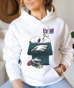 Design Super Bowl 2024 Snoopy And Woodstock Resting Together Philadelphia Eagles Shirt