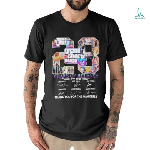Design grand Theft Auto 23 Years Of Release T Shirt