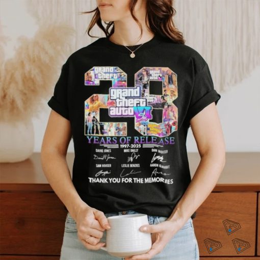 Design grand Theft Auto 23 Years Of Release T Shirt