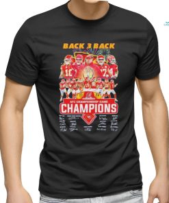 Design kansas city chiefs back 3 back team afc championship game champions signature shirt