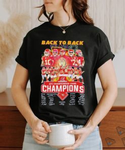Design kansas city chiefs team afc championship game champions signature shirt