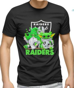 Design las Vegas Raiders Baby Yoda Happy St.Patrick’s Day Shamrock T Shirt