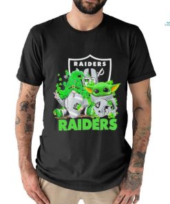 Design las Vegas Raiders Baby Yoda Happy St.Patrick’s Day Shamrock T Shirt