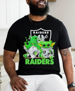 Design las Vegas Raiders Baby Yoda Happy St.Patrick’s Day Shamrock T Shirt