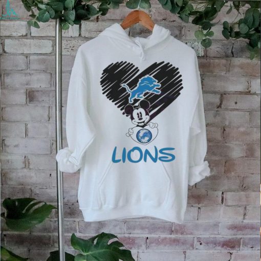 Detroit Football Team Mickey Mouse Heart 2024 shirt