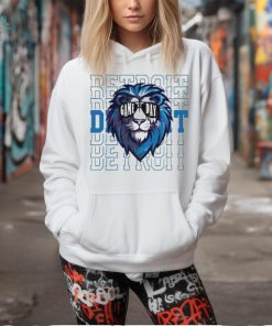 Detroit Gameday Tailgate Football Head Lion wear glasses shirt
