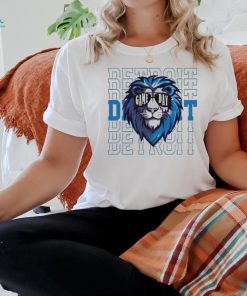 Detroit Gameday Tailgate Football Head Lion wear glasses shirt