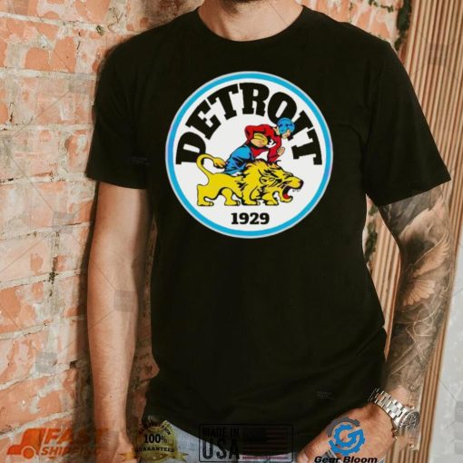 Detroit Lions 1929 Player and lion Logo Shirt
