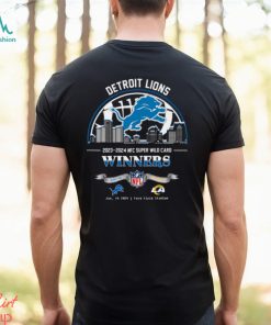 Detroit Lions 2023 2024 NFC Super Wild Card Winners Skyline NFL Playoffs Divisional January 14 2024 At Ford Field Stadium T Shirt