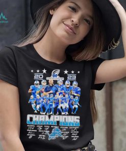Detroit Lions 2023 NFC Champions signatures shirt