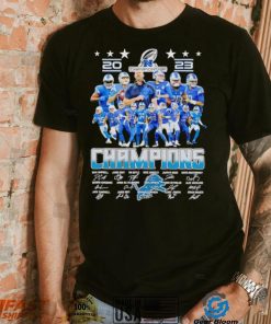 Detroit Lions 2023 NFC Champions signatures shirt
