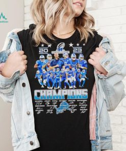 Detroit Lions 2023 NFC Champions signatures shirt