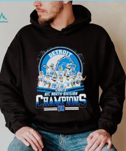 Detroit Lions 2023 NFC North Division Champions player signatures shirt