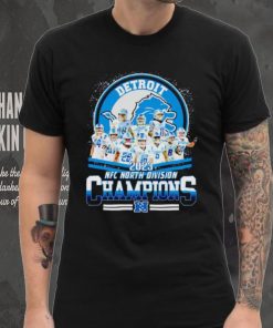 Detroit Lions 2023 NFC North Division Champions player signatures shirt