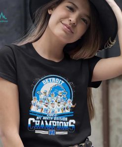 Detroit Lions 2023 NFC North Division Champions player signatures shirt