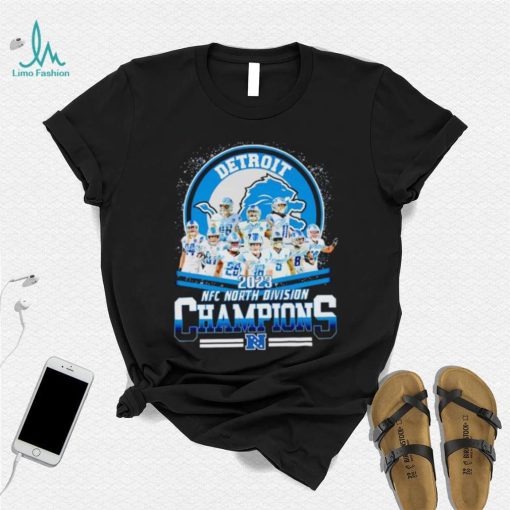 Detroit Lions 2023 NFC North Division Champions player signatures shirt