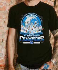 Detroit Lions 2023 NFC North Division Champions player signatures shirt