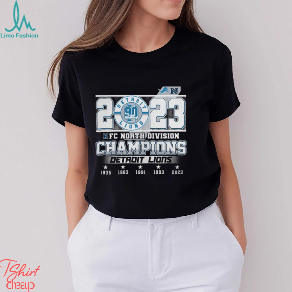Detroit Lions 2023 North Division Champions 90 seasons sports shirt Detroit Lions 2023 North Division Champions 90 seasons sports shirt
