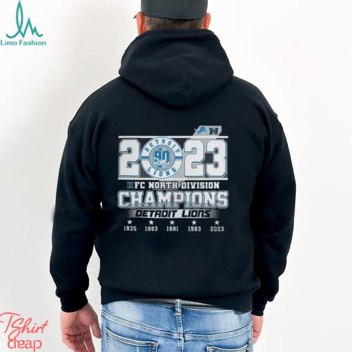 Detroit Lions 2023 North Division Champions 90 seasons sports shirt