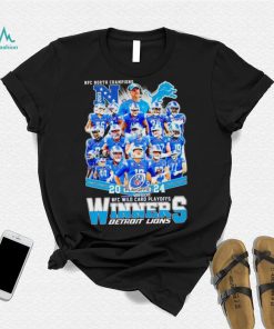 Detroit Lions 2024 NFL Wild Card Playoffs Winners NFC North Champions signatures shirt
