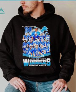 Detroit Lions 2024 NFL Wild Card Playoffs Winners NFC North Champions signatures shirt