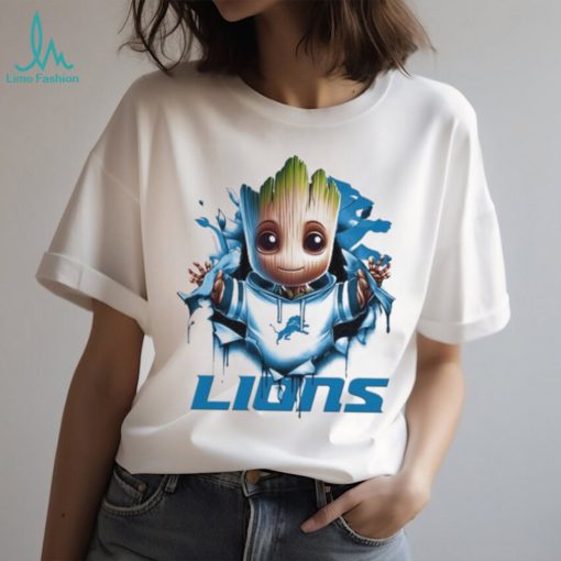 Detroit Lions Baby Groot Blood Inside Me Shirt