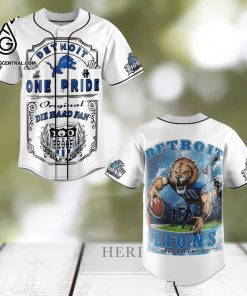 Detroit Lions Classic Full Print Baseball Jersey