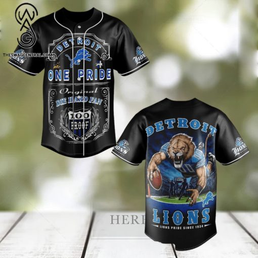 Detroit Lions Classic Full Printing Baseball Jersey