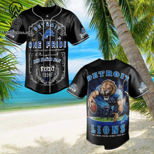 Detroit Lions Classic Full Printing Baseball Jersey