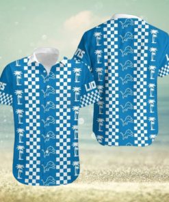 Detroit Lions Coconut Trees Gifts For Football Fans Nfl Hawaiian Shirt