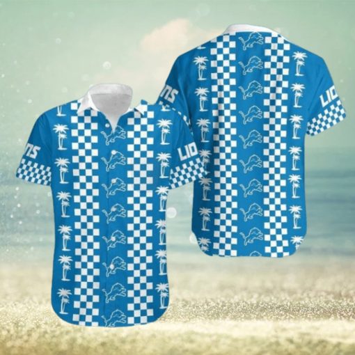 Detroit Lions Coconut Trees Gifts For Football Fans Nfl Hawaiian Shirt